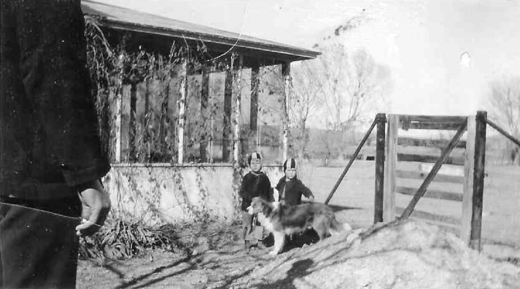 Henry Zipf and his Brother with Dog named Ben