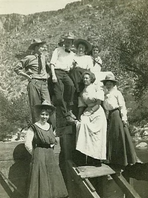 Gertrude Pusch Zipf and Friends. She is in the front left with dark dress