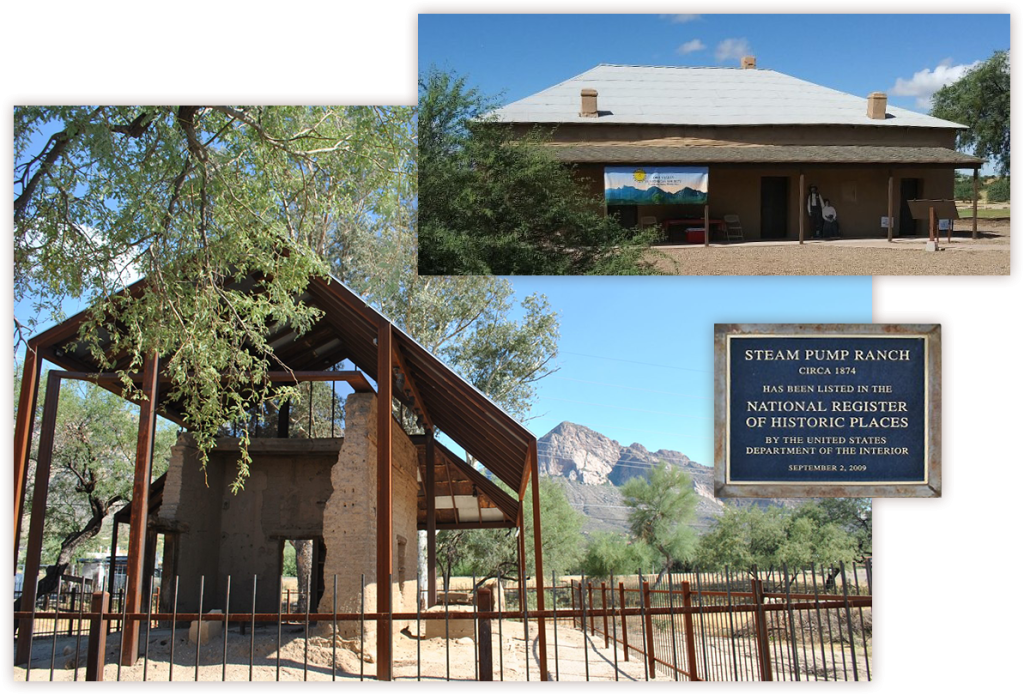 Collage of Steam Pump House, Plaque and Museum for Home Page