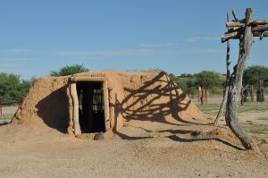 Pit House Replica at Steam Pump Ranch in the Heritage Garden.