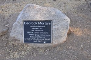 Memorial Plaque on Rock in Heritage Garden at Steam Pump Ranch for Henry K. Zipf