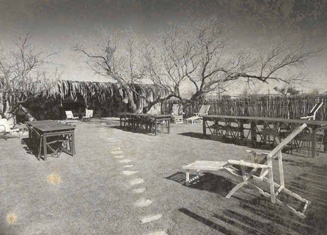 Lawn and Barbecue area at Steam Pump Ranch c1950.