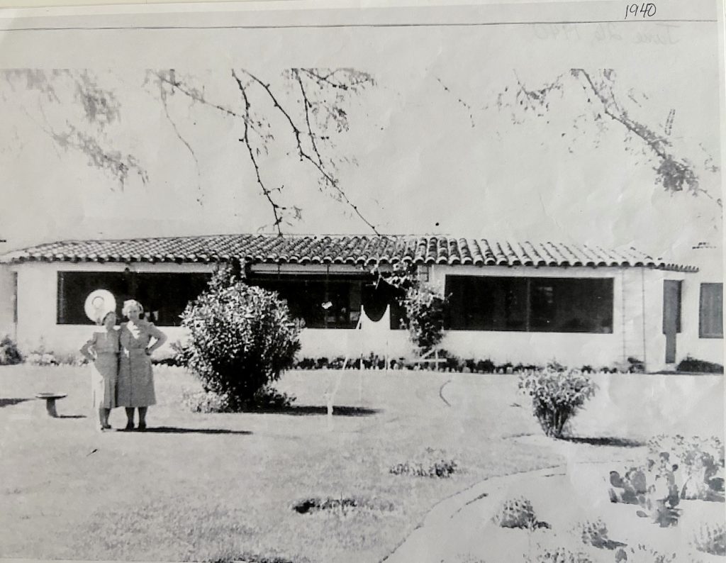 Procter-Leiber House Back Yard (Oracle Rd Behind)_ Two Women not Identified, 1940
