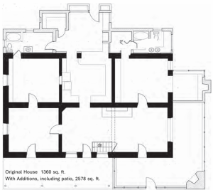 Pusch House Floor Plan with Leiber additions.