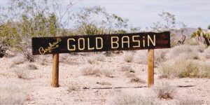 Bashaw's Gold Basin Sign Meteorite Dig