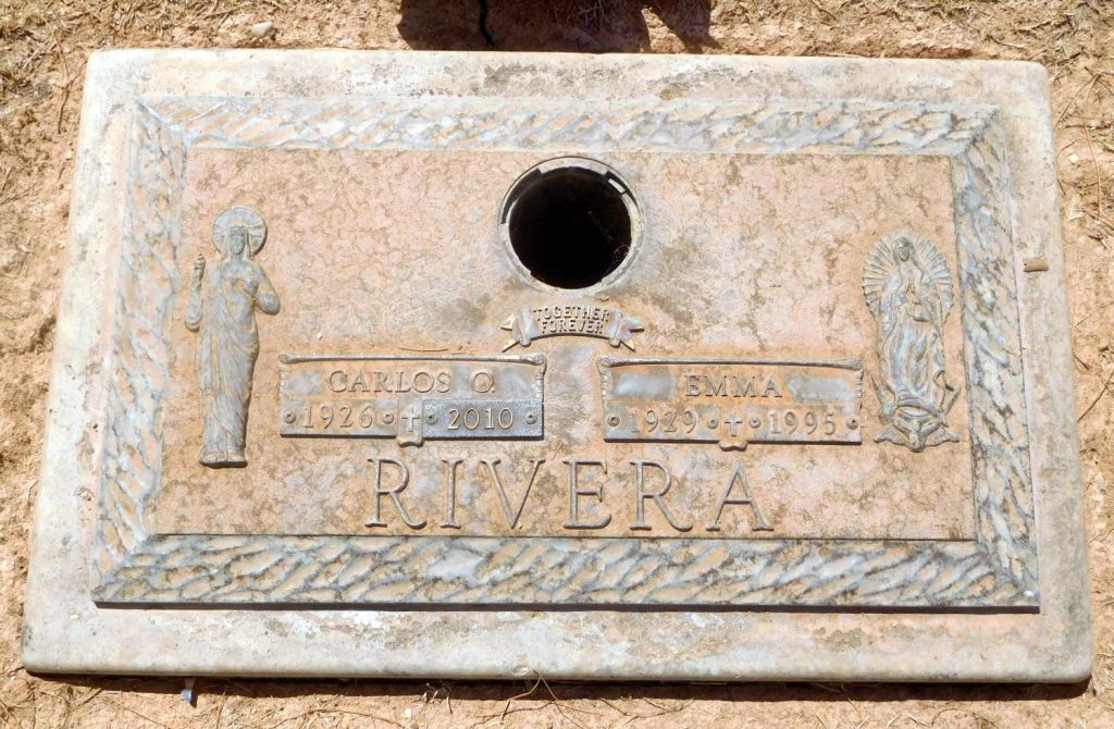 Carlos and Emma Rivera Gravestone, Holy Hope Cemetery, Tucson