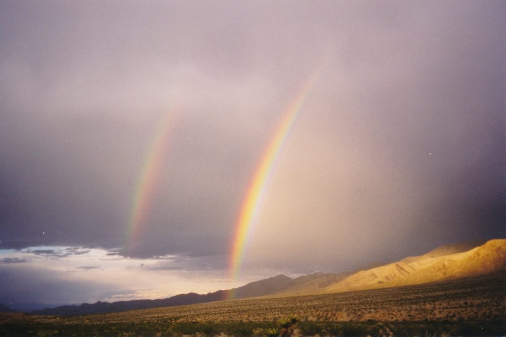 Double Rainbow at Gold Basin Meteorite Dig, c. 1996 - 1998