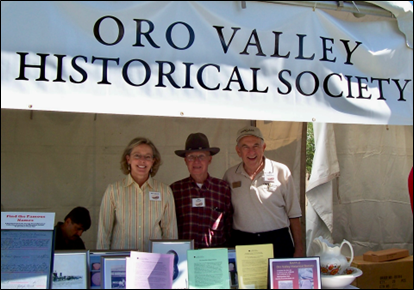 First OVHS Booth at the Oro Valley Arts in the Park with Pat Spoerl, Jim Kriegh, and Dick Eggerding, October 2005