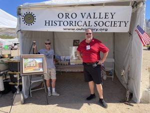 Charlie and Devon at the Oro Valley Historical Society Booth OVHS Booth at SAACA Fall 2024