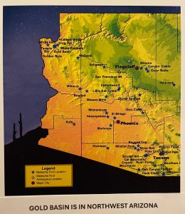 Gold Basin Map of Northwest Arizona