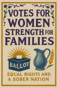 Votes for Women Sign for Equal Rights and a Sober Nation