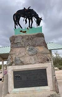 Tom Mix Historical Stone Monument Marker on North Pinal Parkway (State Highway 79)