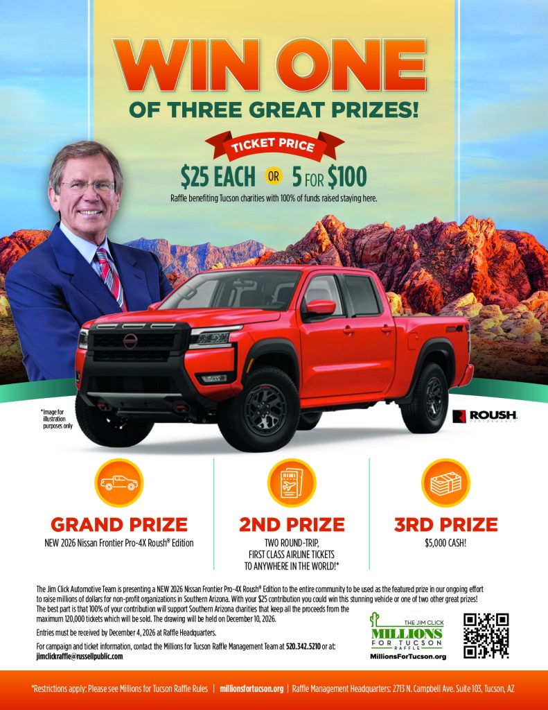 Buy Your Jim Click Millions for Tucson Raffle