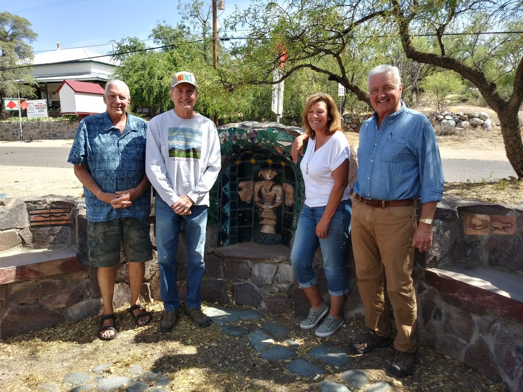 A May 2025 visit to Acadia Museum: Dale Suter and Kevin Armbrust (Oracle Historical Society) with Lynn Zoyiopoulos and Bob Kellar (OVHS)