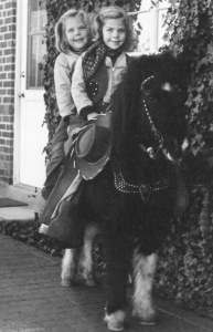 Twins, Barbara and Nancy on a Pony (McIntyre)