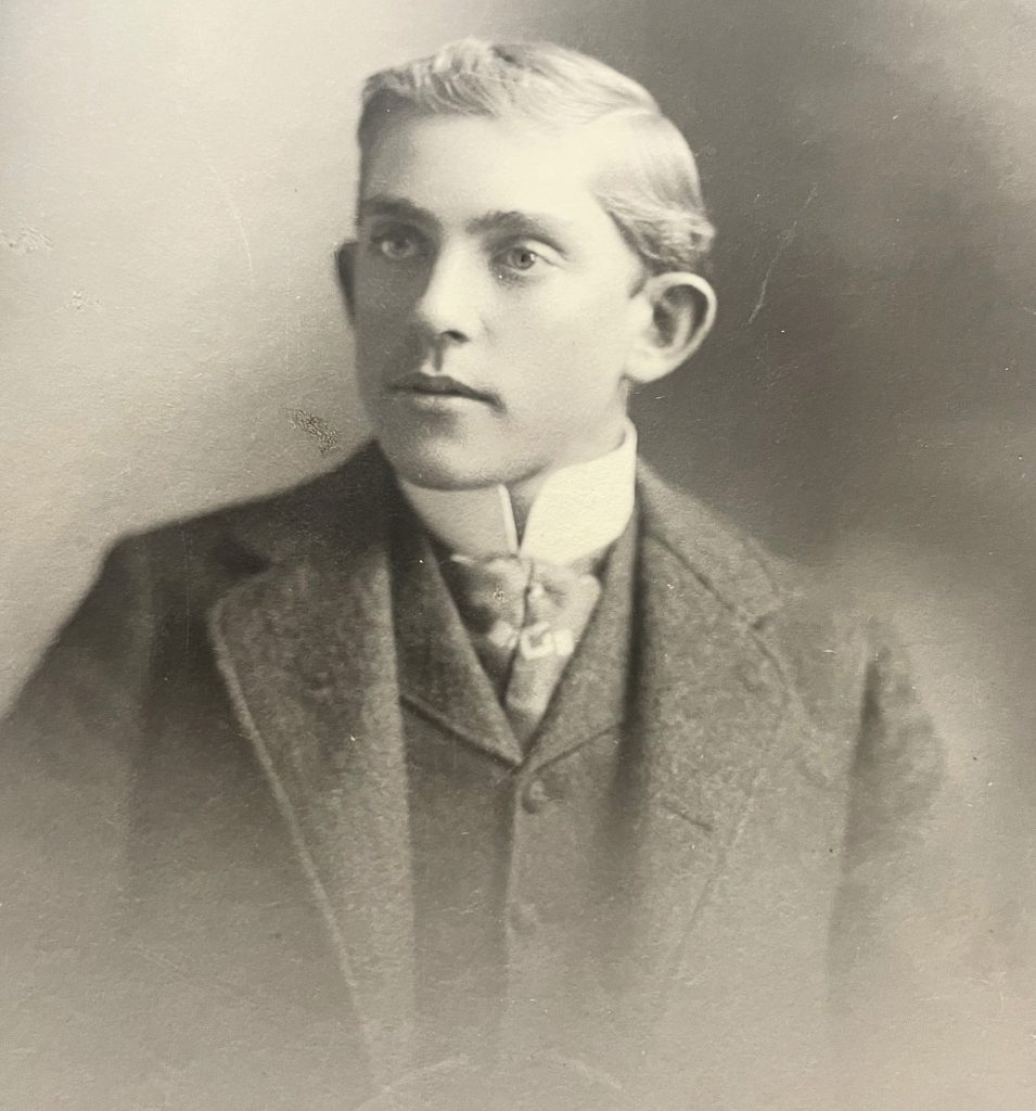 George Pusch Portrait - Black and white in suit