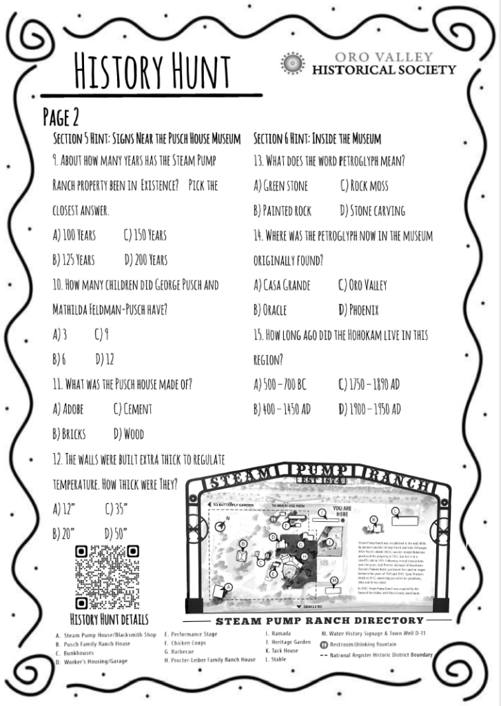 History Hunt Page 2 - Screenshot of Questions