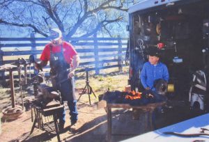 Blacksmith demonstration Empire Ranch Cowboy Festival, November 2018