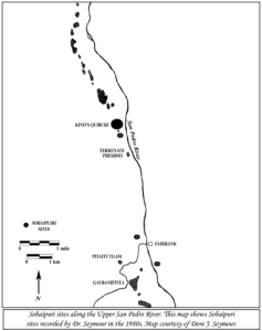 Sabaipuri Sites Along the San Pedro River Map - black and white map