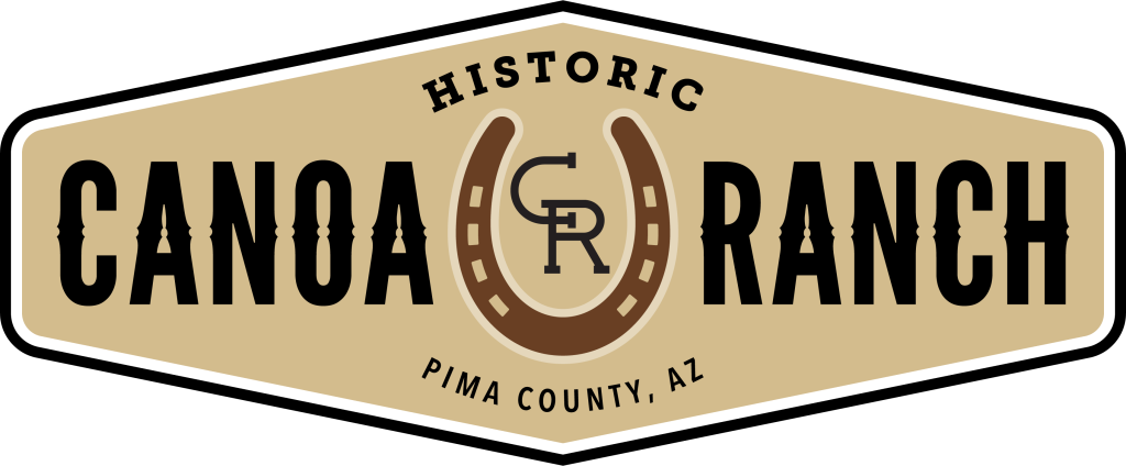 Canoa Ranch Logo with a horse shoe
