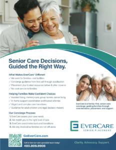 EverCare Flyer.pdf of a son hugging his mother