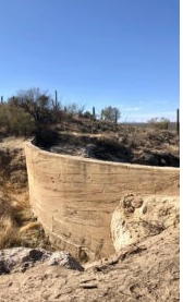 Remains of Garwood Dam in Saguaro National Park